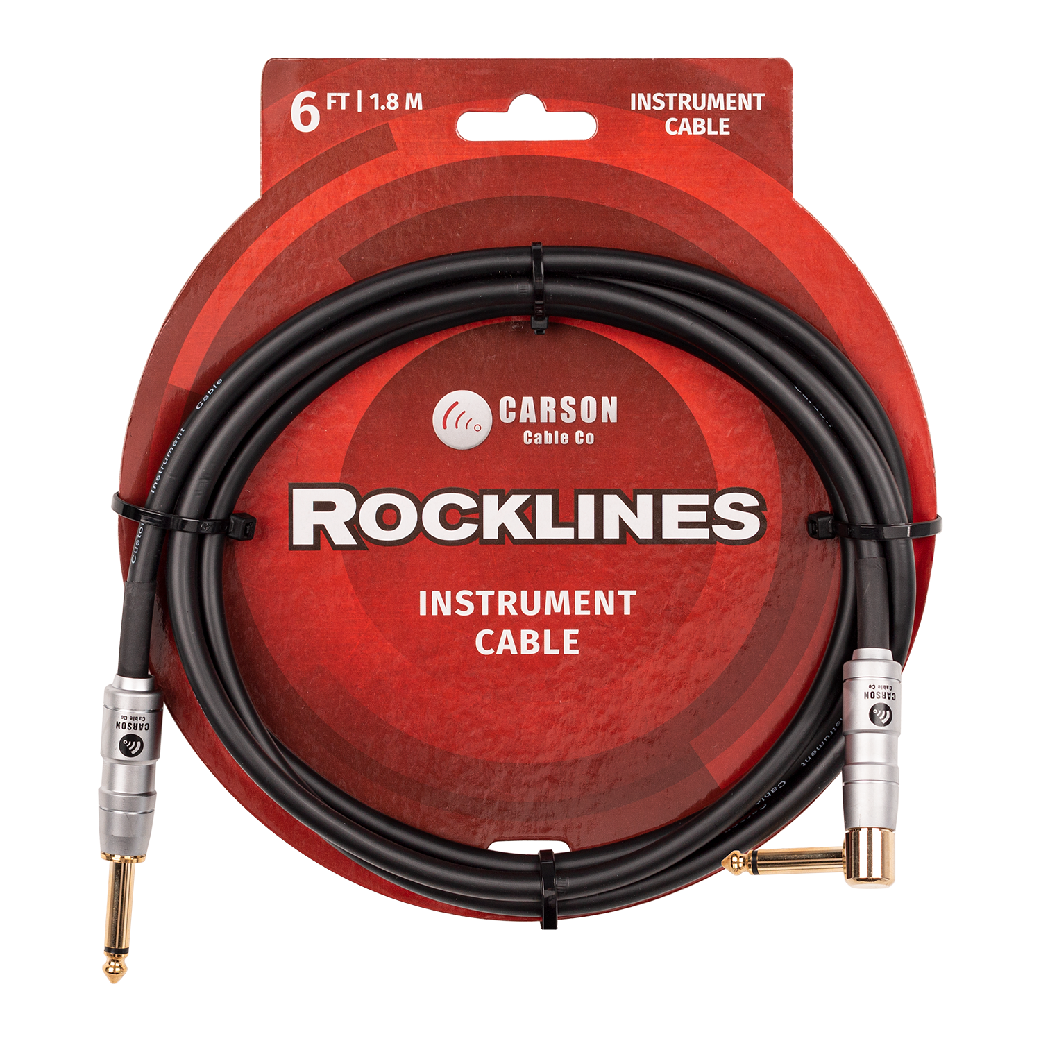 Carson | ROK06SL | 6 foot noiseless guitar cable. Carson | ROK06SL | 6 foot noiseless guitar cable.